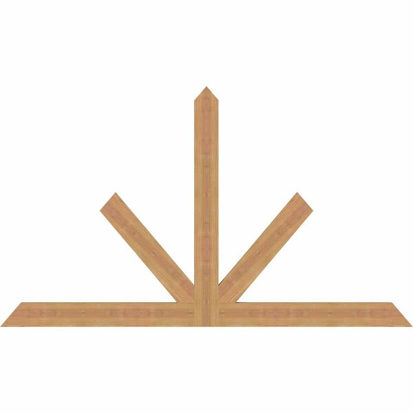 Ekena Millwork Saratoga Timber Gable Bracket, Western Red Cedar, 60"W x 35"H x 1 1/2"D x 3 1/2"F, 14/12 Pitch GBW060X35X0204SAR00SWR - main